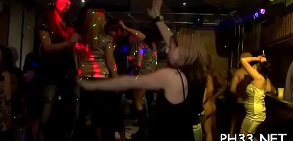  Yong beauties in club are pleased to fuck